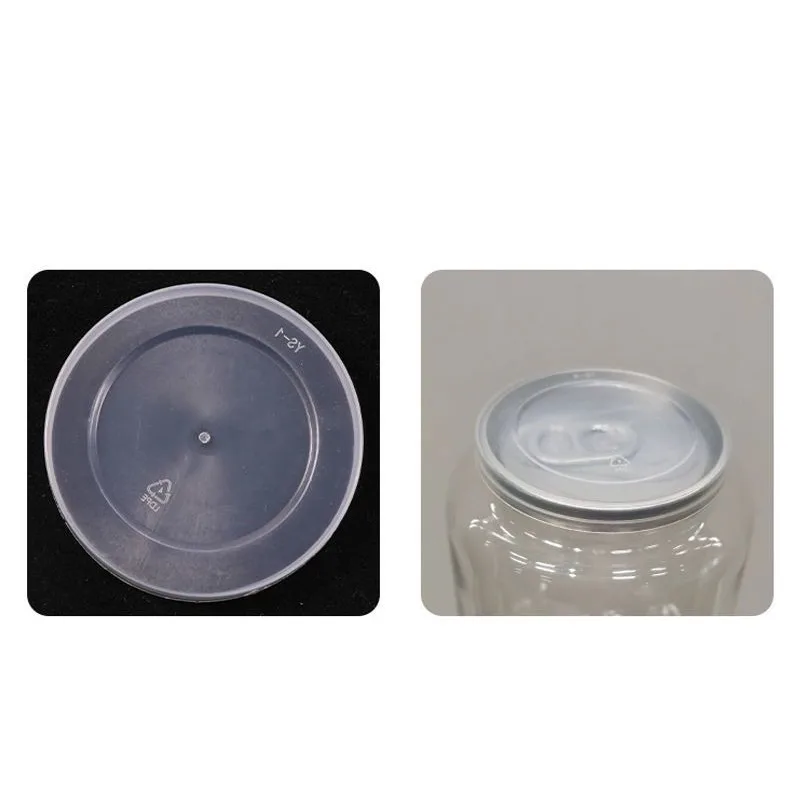 Easy-to-pull lid Disposable coffee milk tea can bottom bracket Half-open full open lid Easy-to-tear Dust-proof protective cover