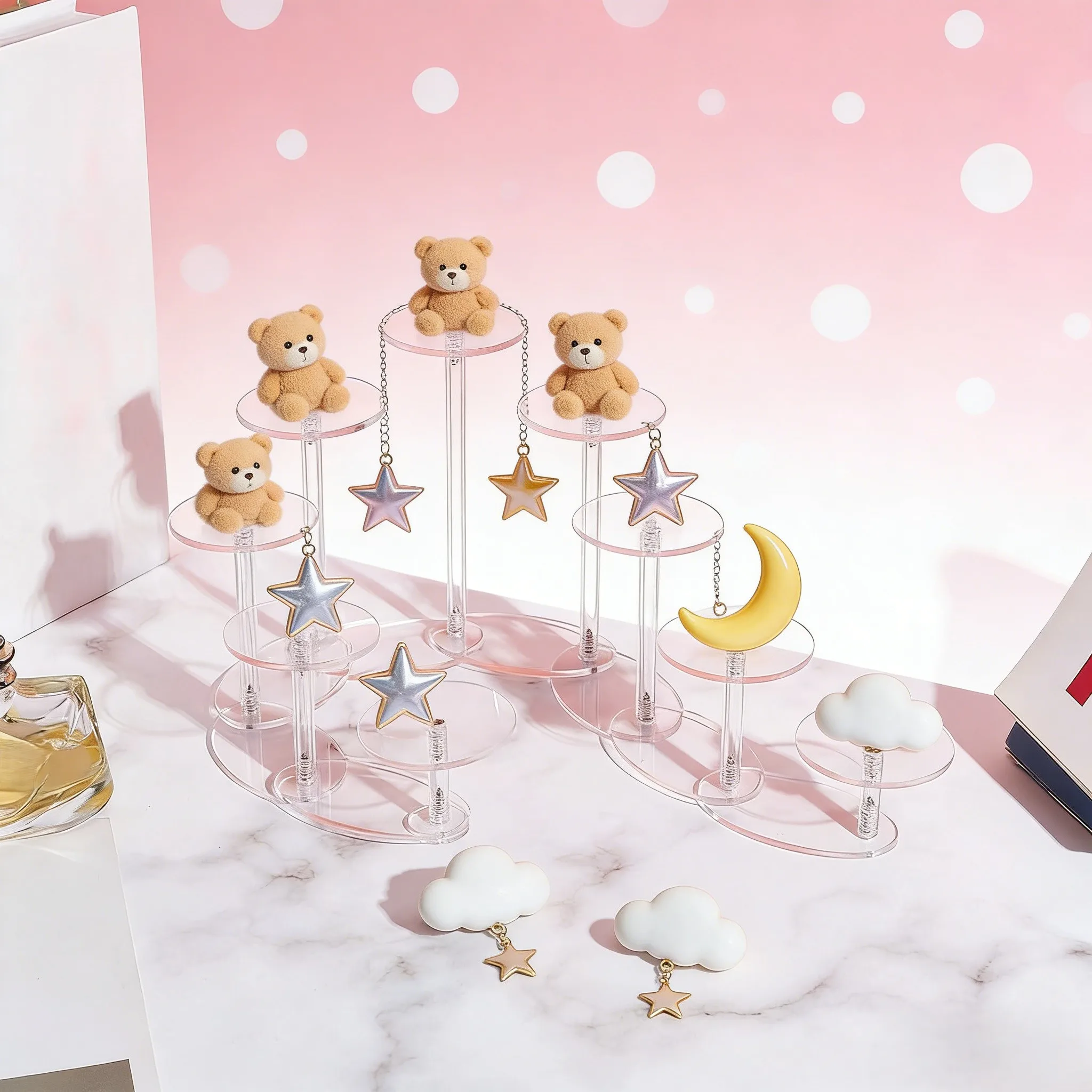 Organizer for acrylic Display Stand for acrylic Construction Multi-layer Design Multi Layer Display Stand Display