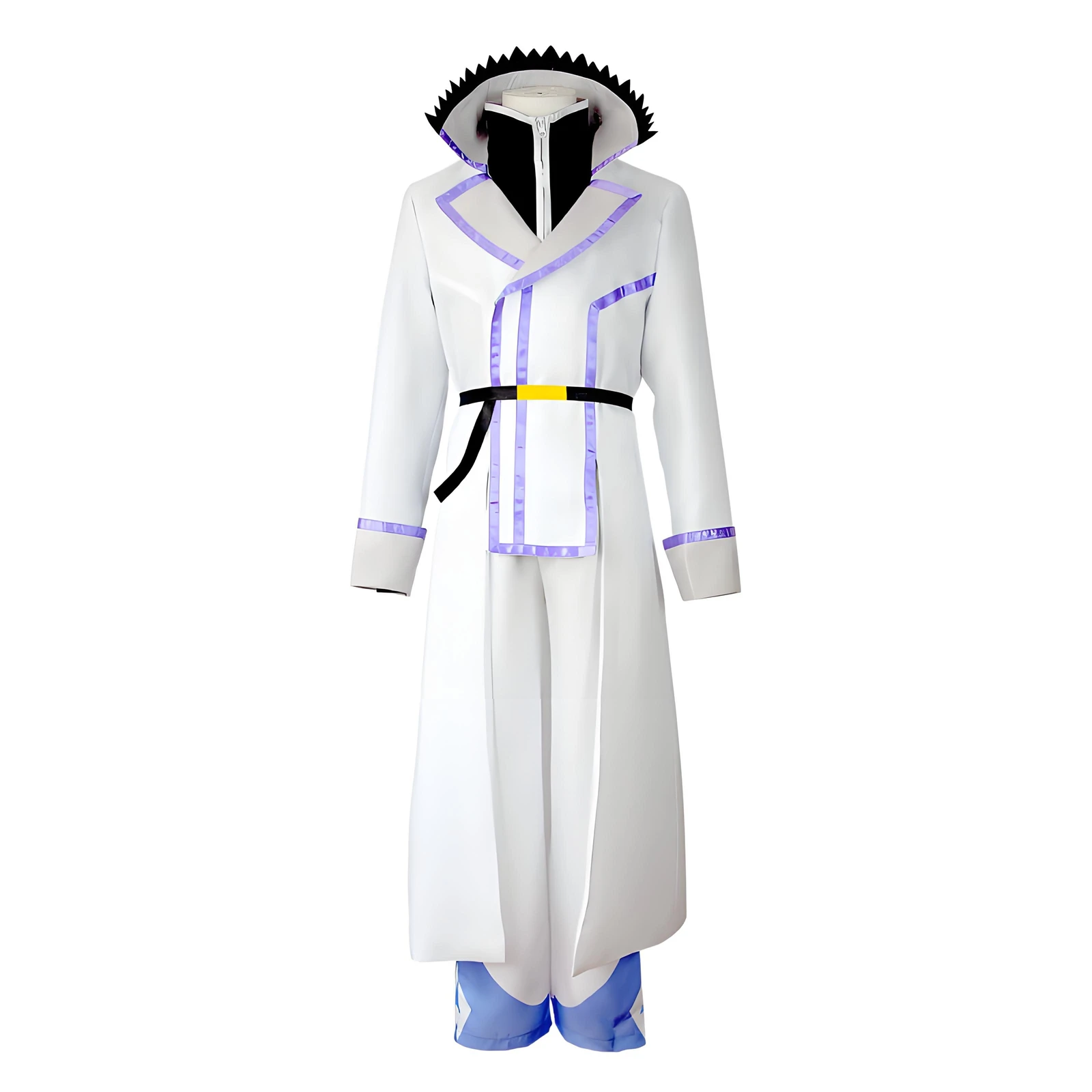 

Reinhard Van Astrea Cosplay Costume Anime Men Fantasy Mage White Long Coat with Purple Trim Uniform for Halloween Carnival