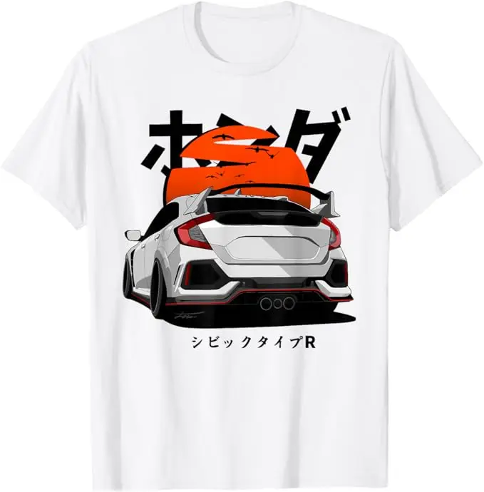 

Новая футболка Honda 2026 для мужчин и женщин: Civic Type R FK8, японский автомобиль, летняя, для езды по бездорожью, весенняя, для мотогонок