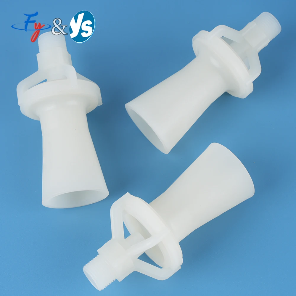 

PVDF Plastic Mixed Flow Nozzle, White Venturi Shower Head, Mixing Fluid Nozzle, for Liquid-Only Mixing And Stirring