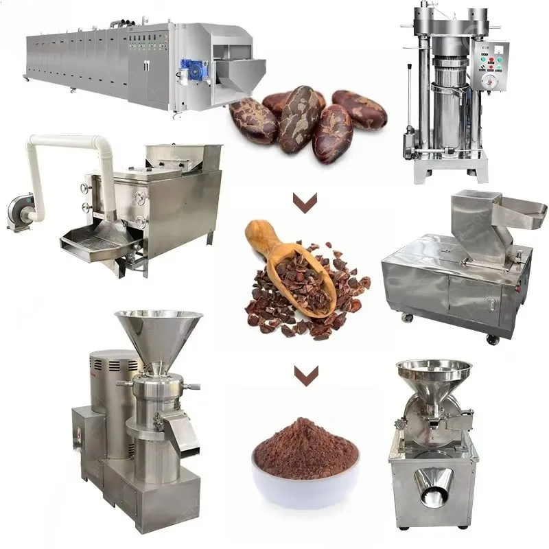 Cacao Nibs Liquid Grinder Production Plant Processing in China Cocoa Bean Paste Making Machine Customized