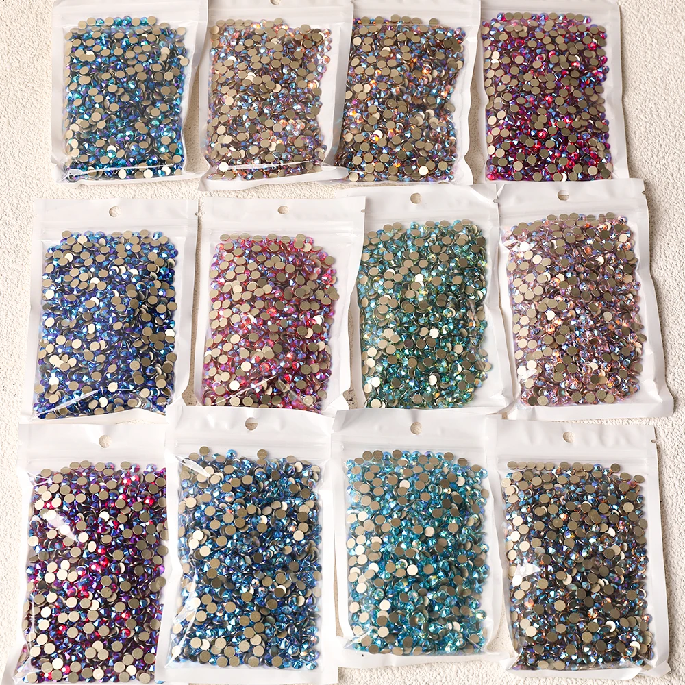 VC High Quality 2088 Rhinestones Crystal AB Color Flatback 8 Big 8 Small 16cut for DIY Clothing Nail Art Phone Case Accessories