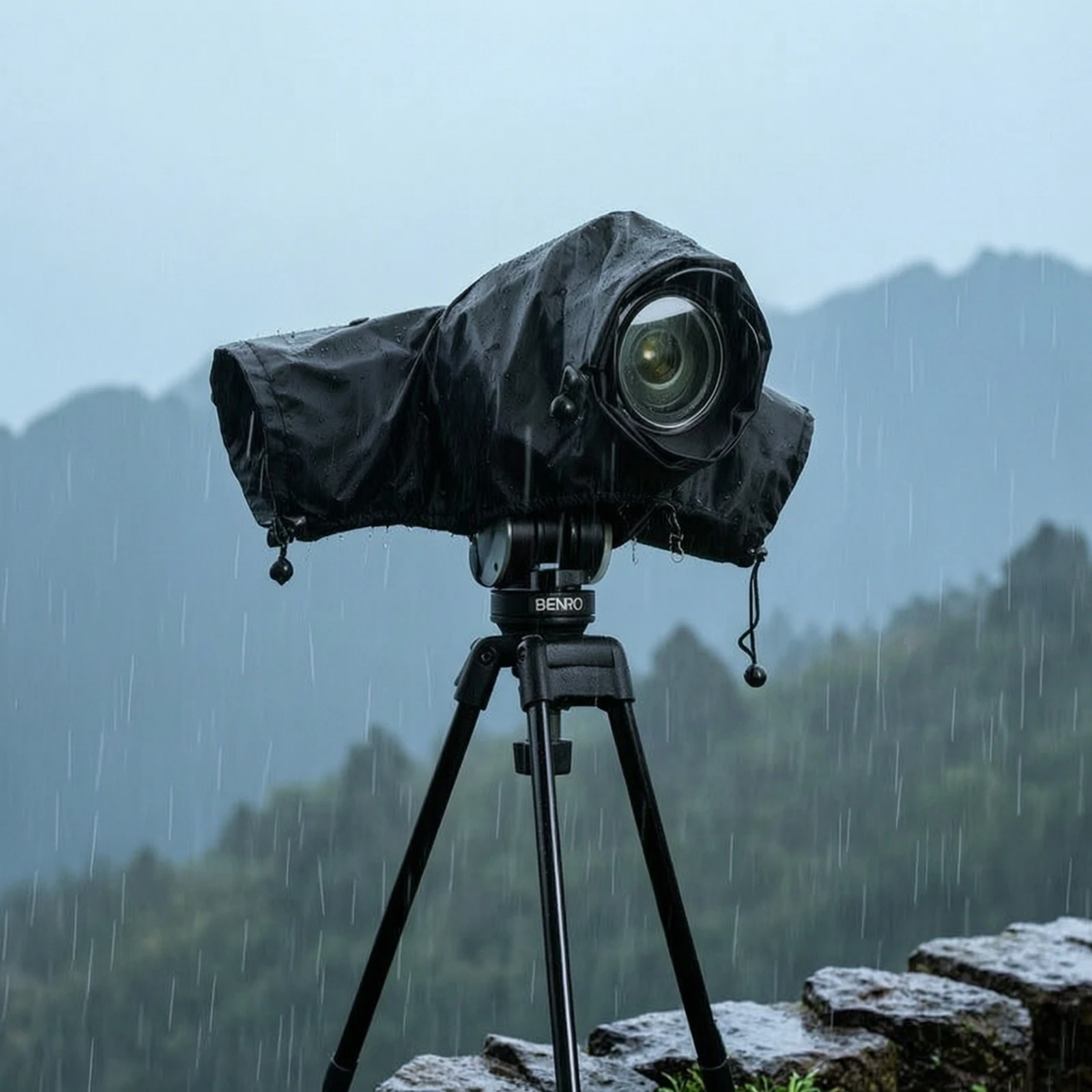 Camera Rain Cover Waterproof Camera Rain Sleeve Dustproof Drawstring for Outdoor Photographers, Rainy Days, Travel