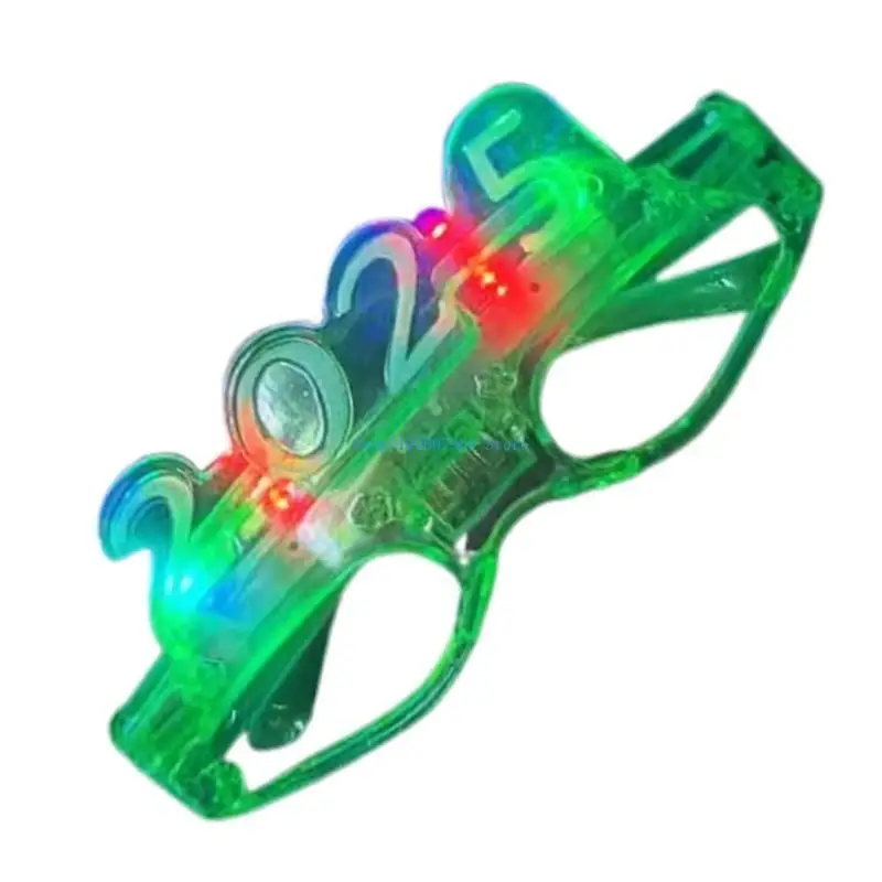 N7YF Leuchtbrille, leuchtet Dunkeln, Brille, 2025, LED-Brille, leuchtendes Spielzeug, Partybrille für Weihnachten, Halloween