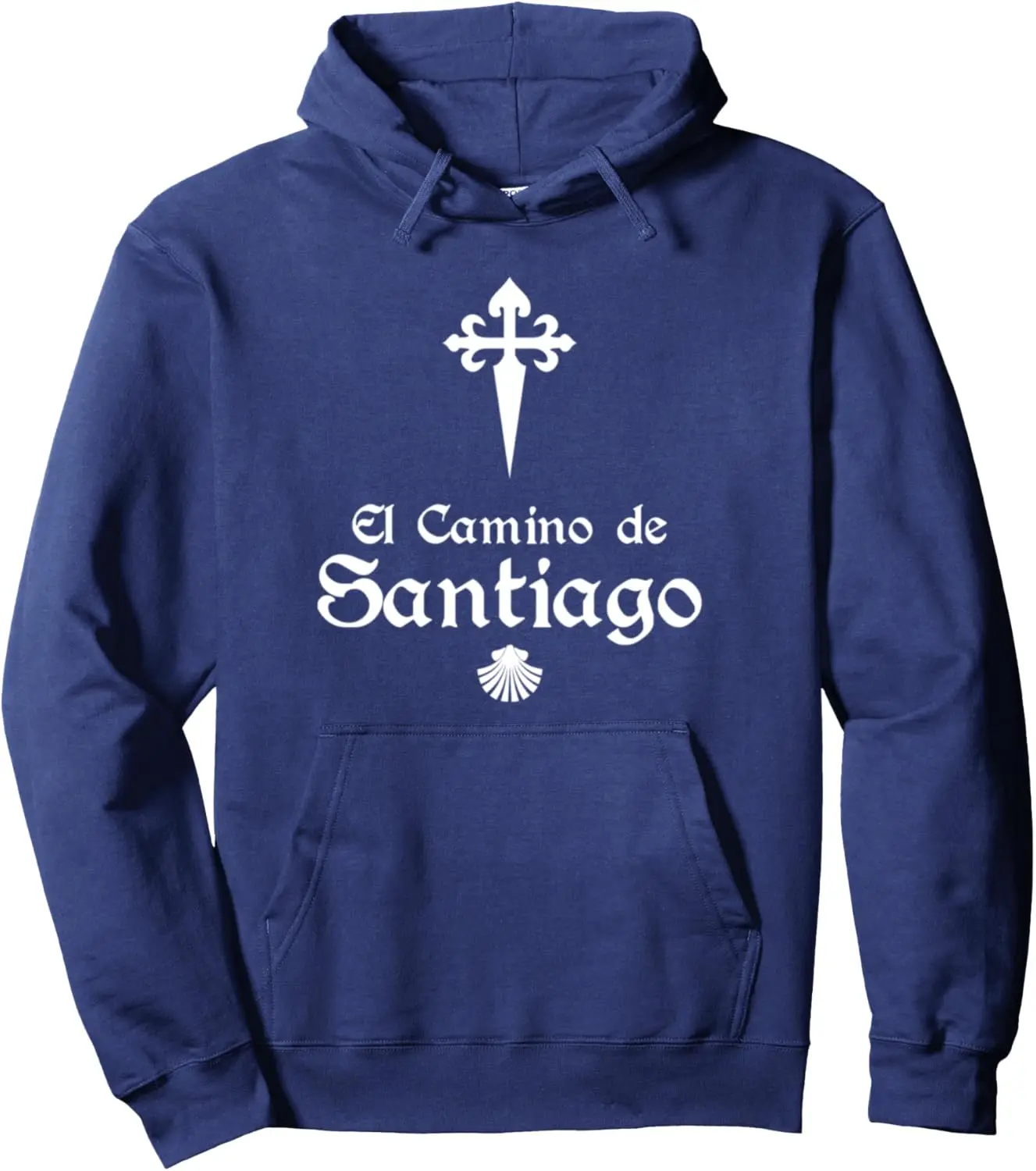 El Camino De Santiago ~ Saint James Cross ~ Scallop Shell Pullover Hoodie