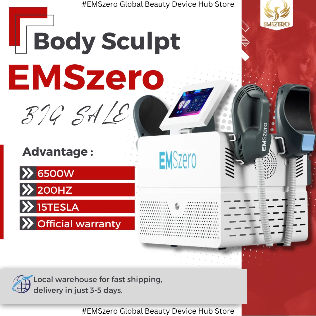 

EMS RF Sculpt Machine 6500W EMSZERO Neo Hi-emt Sculpting Electromagnetic Body Slimming Fat Removal Build Muscle EMSzero Salon