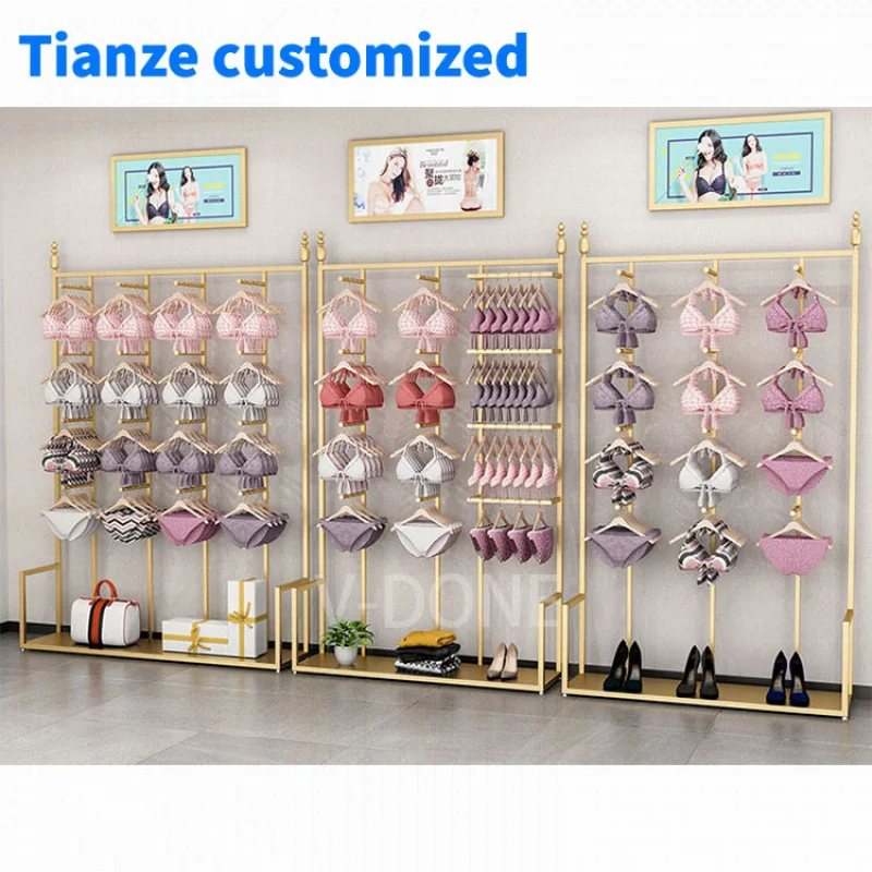 

[Customized]boutique clothing shop garment display rack clothes stands shoe racks clothing retail store shelves furnitu