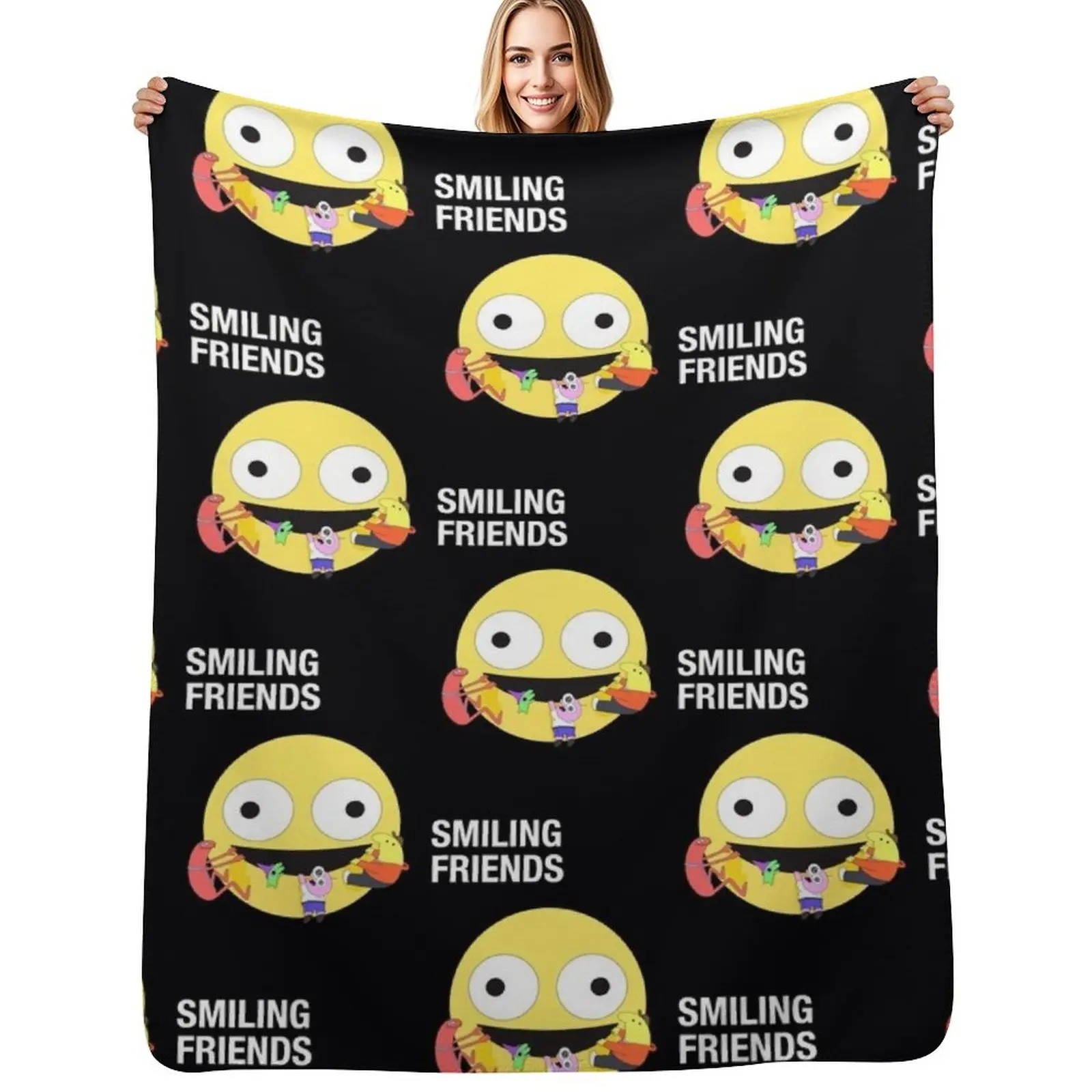 

Smiling Friends - Adult Swim Throw Blanket Warm anime Plaid on the sofa Extra Large Throw Blankets