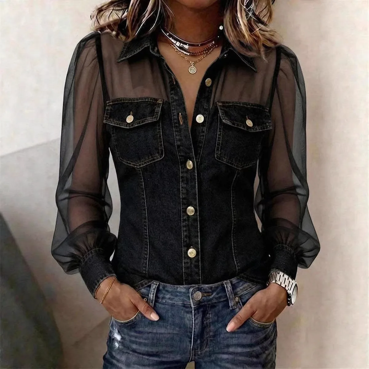 Thumbnail 4 - #23 Cheapest Denim Button Shirts Deals You Can Get