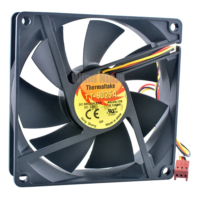 A9225L12S 9.2cm 92mm fan 92x92x25mm DC12V 0.12A 1200rpm 3pin Quiet cooling fan for chassis CPU