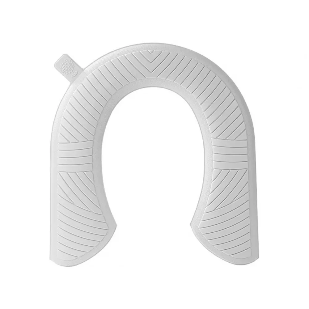 Soft Toilet Seat Cover Thickened U-shape Toilet Seat Cushion Solid Color Texture Easily Cleanable Thickened Toilet Seat