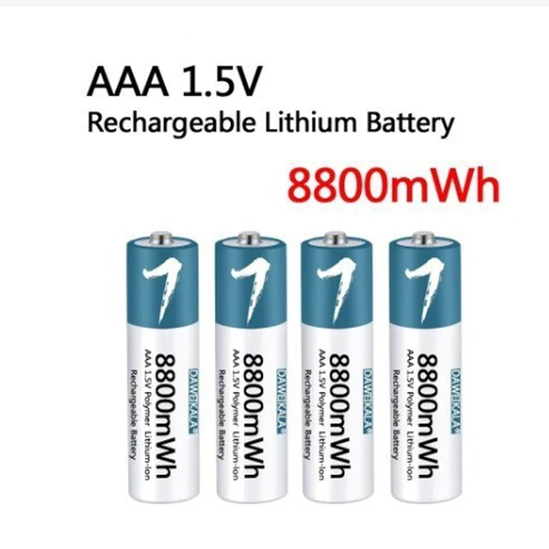 AAA Battery 1.5V Rechargeable Polymer Lithium-ion Battery 8800mWh AAA Battery for remote control mouse small fan Electric toy