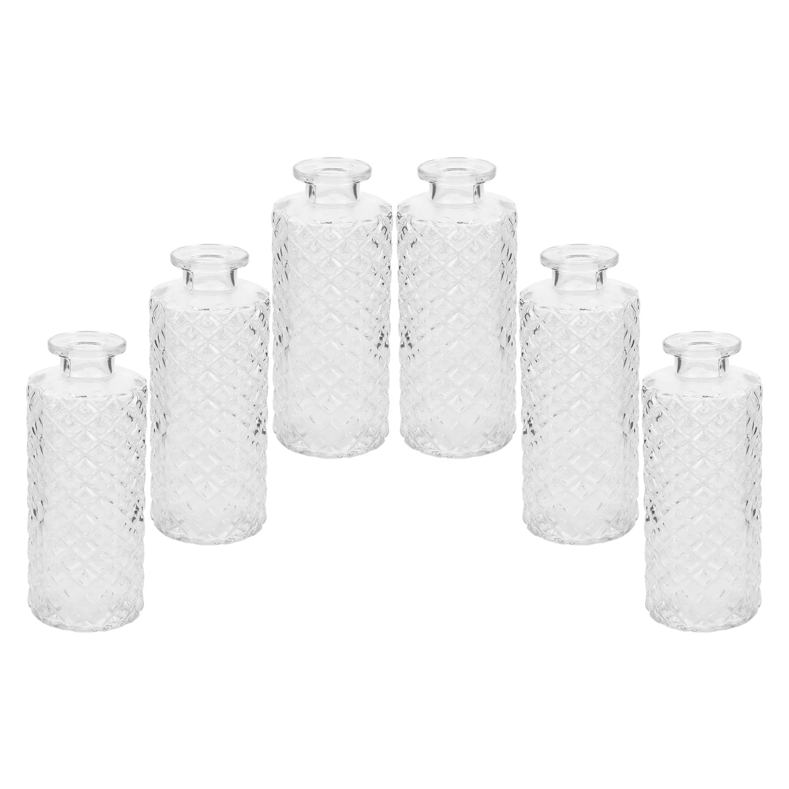 

6Pcs Modern Nordic Vase Set Transparent Glass Small Vases for Wedding Table Centerpieces Minimalist Decoration
