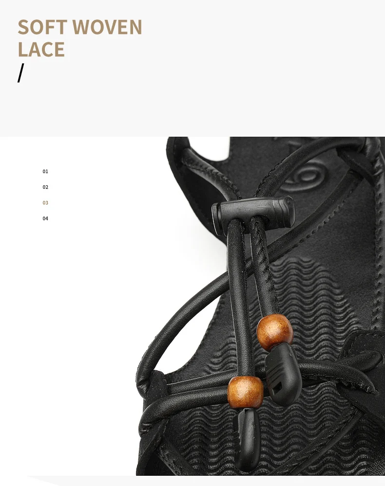 Summer Men Sandals New High Quality Leather Mens Casual Shoes Outdoor Men Leather Sandals for Men Beach Shoes Roman Men's Shoes