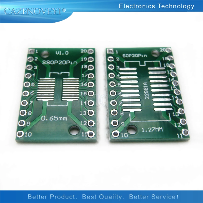 10pcs/lot TSSOP20 SSOP20 SOP20 to DIP20 PCB Transfer Board DIP Pin Board Pitch Adapter In Stock