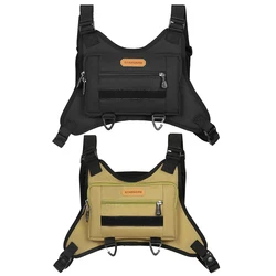 Sport Front Chest Bag For Men Women Fashion Streetwear Chest Pack Built-In Phone Holder & Extra Storage For Running Cycling