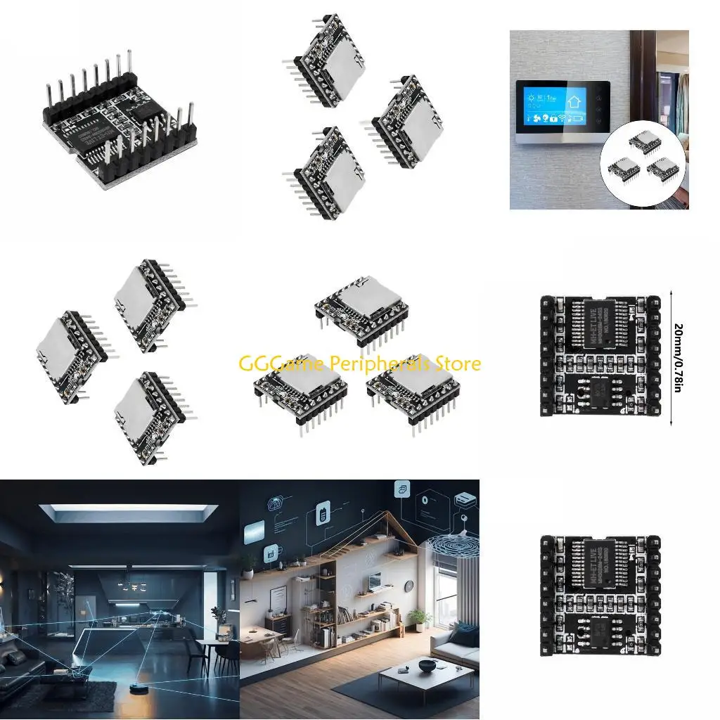 U55B لوحدة مشغل MP3 الصغيرة DFPlayer TF بطاقة U القرص MP3 صغير للوحة وحدة الصوت والصوت DFPlayer مجلس التطوير #1