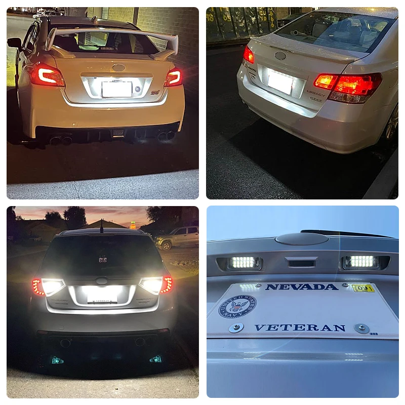 2 قطعة الأبيض LED رقم لوحة ترخيص ضوء لسوبارو فورستر ليجاسي امبريزا WRX BRZ XV Crosstrek تويوتا 86/GT86/FT86 سليل FR-S