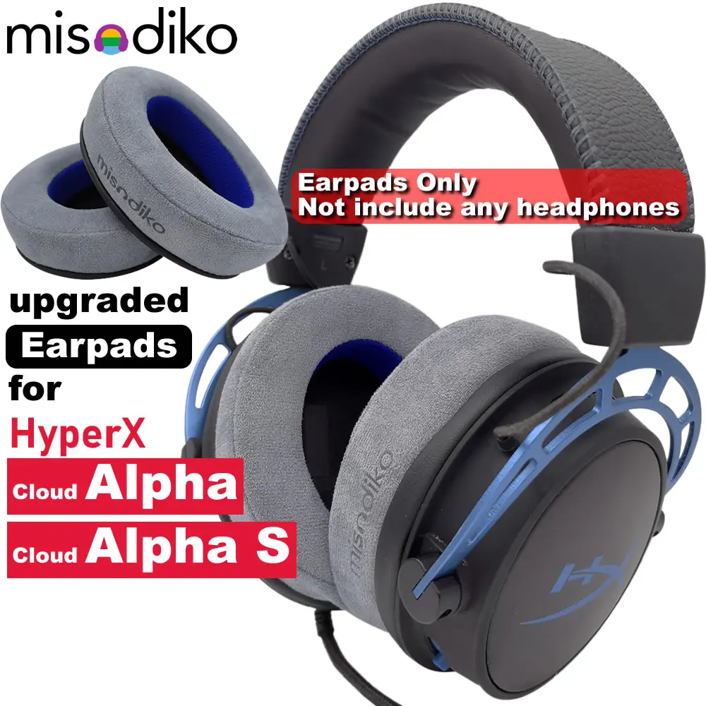 

misodiko Upgraded Ear Pads Cushions Replacement for HyperX Cloud Alpha, Cloud Alpha S Gaming Headset