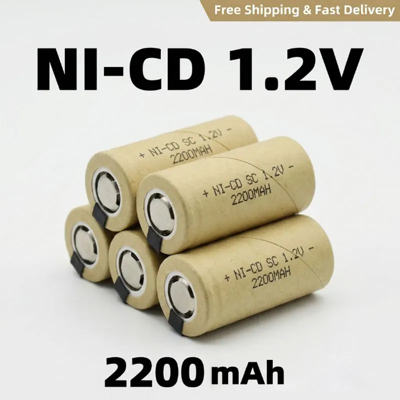

High Capacity 1.2V 2200mAh SC NI-CD Rechargeable Battery with Nickel Plate for Hand Drill & Power Tool Use