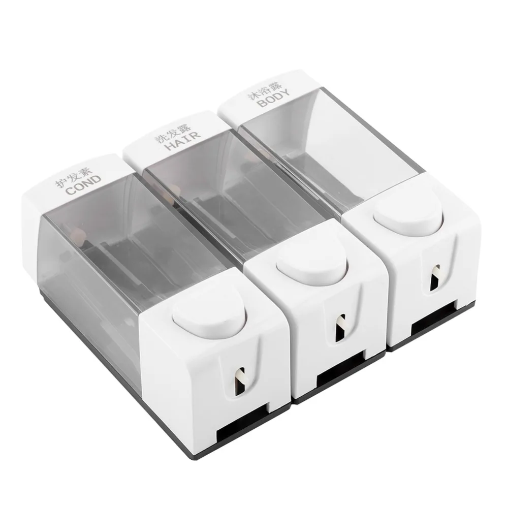 abs-プラスチック製-3-チャンバー-ソープ-ディスペンサー-1050ml-容量-壁掛け式-3-チャンバー-シャワー-ディスペンサー-防水-ホワイト