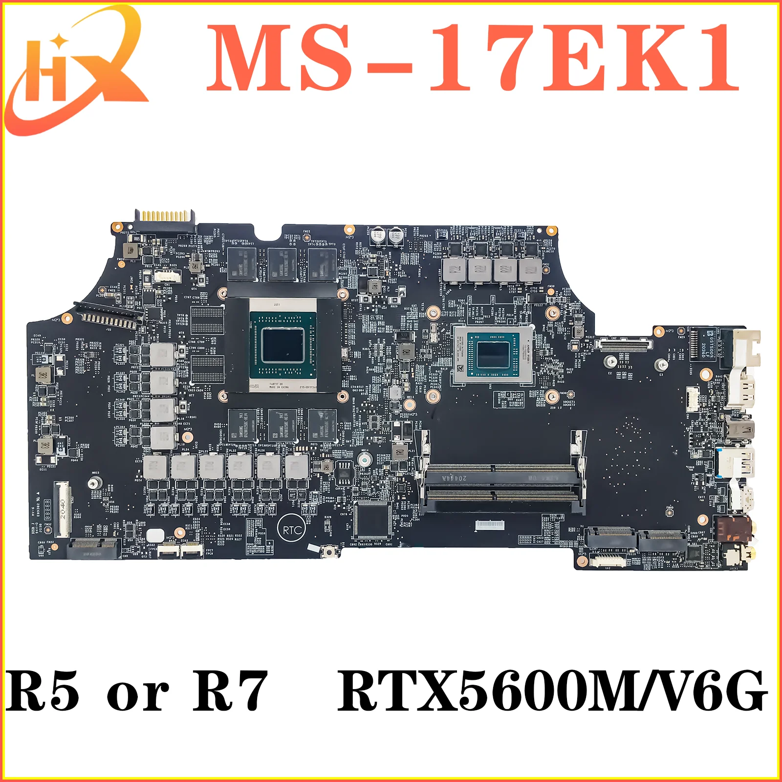 Mainboard For MSI MS-17EK1 MS-17EK Laptop Motherboard R5 R7 4th Gen RTX5600M/V6G 100% TEST OK