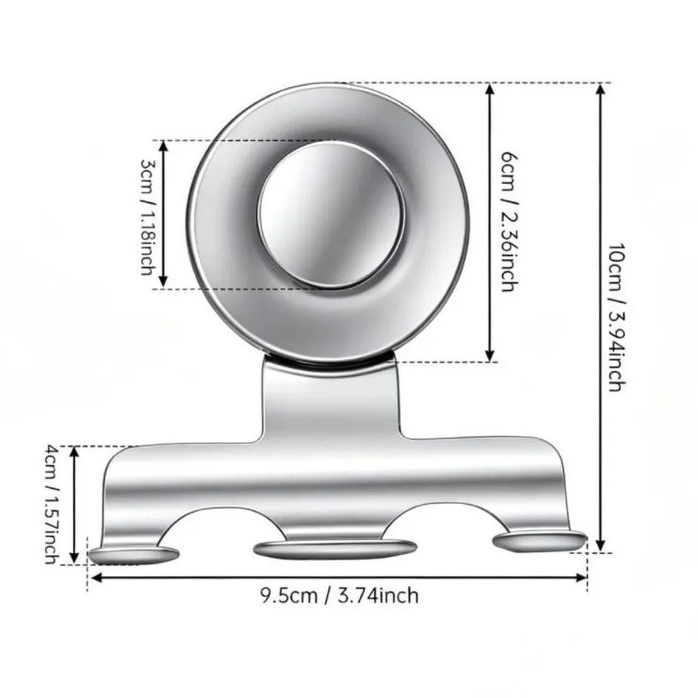 Robust Stainless Steel Hook for Glass Door and For Tile Wall No Screws or Drilling Needed to Hold Bathroom Accessories Safely