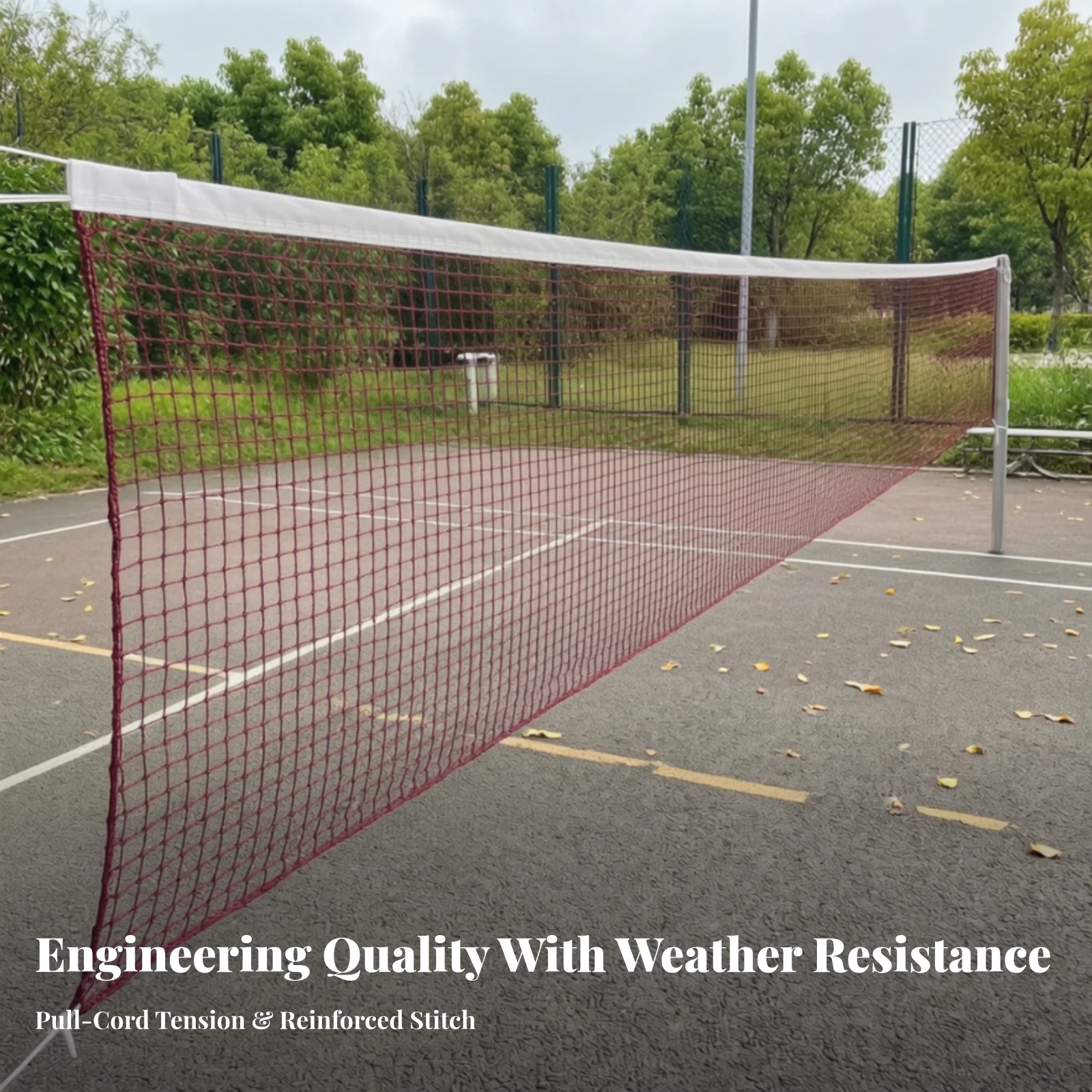 Badminton Net with Side Cords Lightweight Badminton Net Foldable Indoor for Backyard, School Court 3