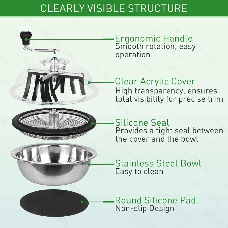 Leaf Bowl Twisted Spin Cut With Hand Drive Grass Trimmer Plant Herb And Flower view 5