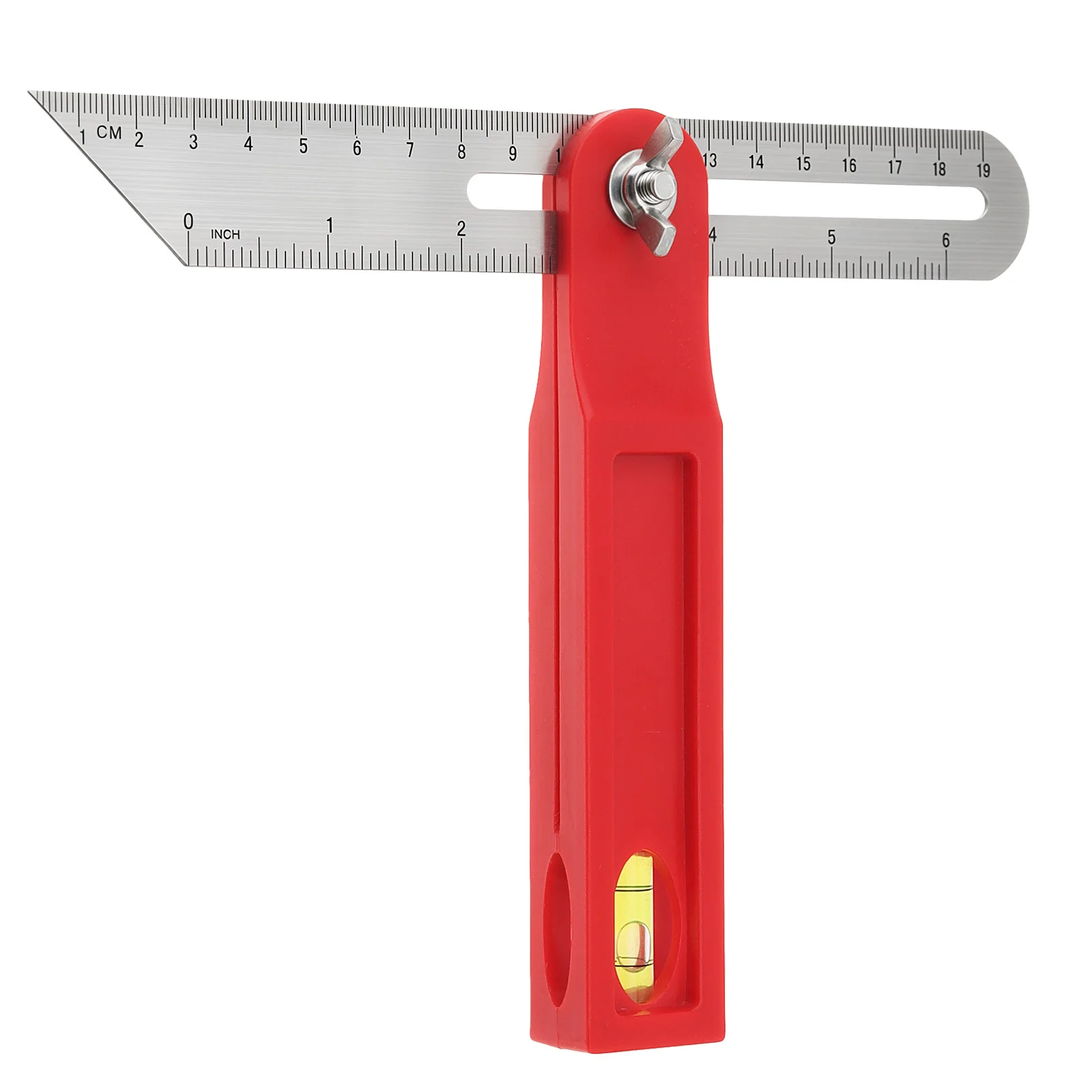 Stainless Steel Ruler Dual Scale Angle Ruler for Carpenter Woodworking Tools Spirit Level Multi Sliding T Bevel Angle Finder