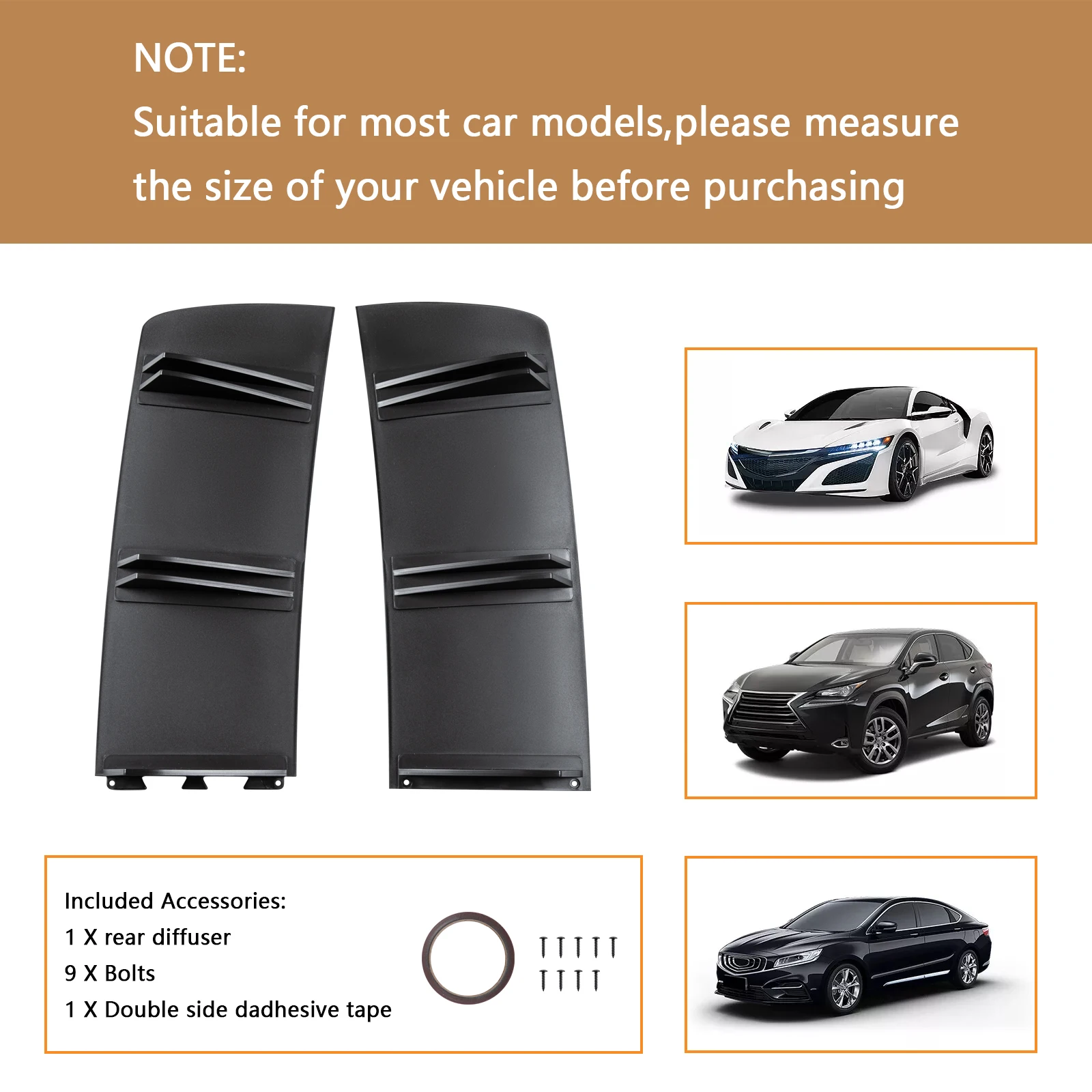 ماتي الأسود الخلفي الناشر الفاصل الشفاه سبويلر القرش زعنفة جديدة لأودي S6 2020 #3