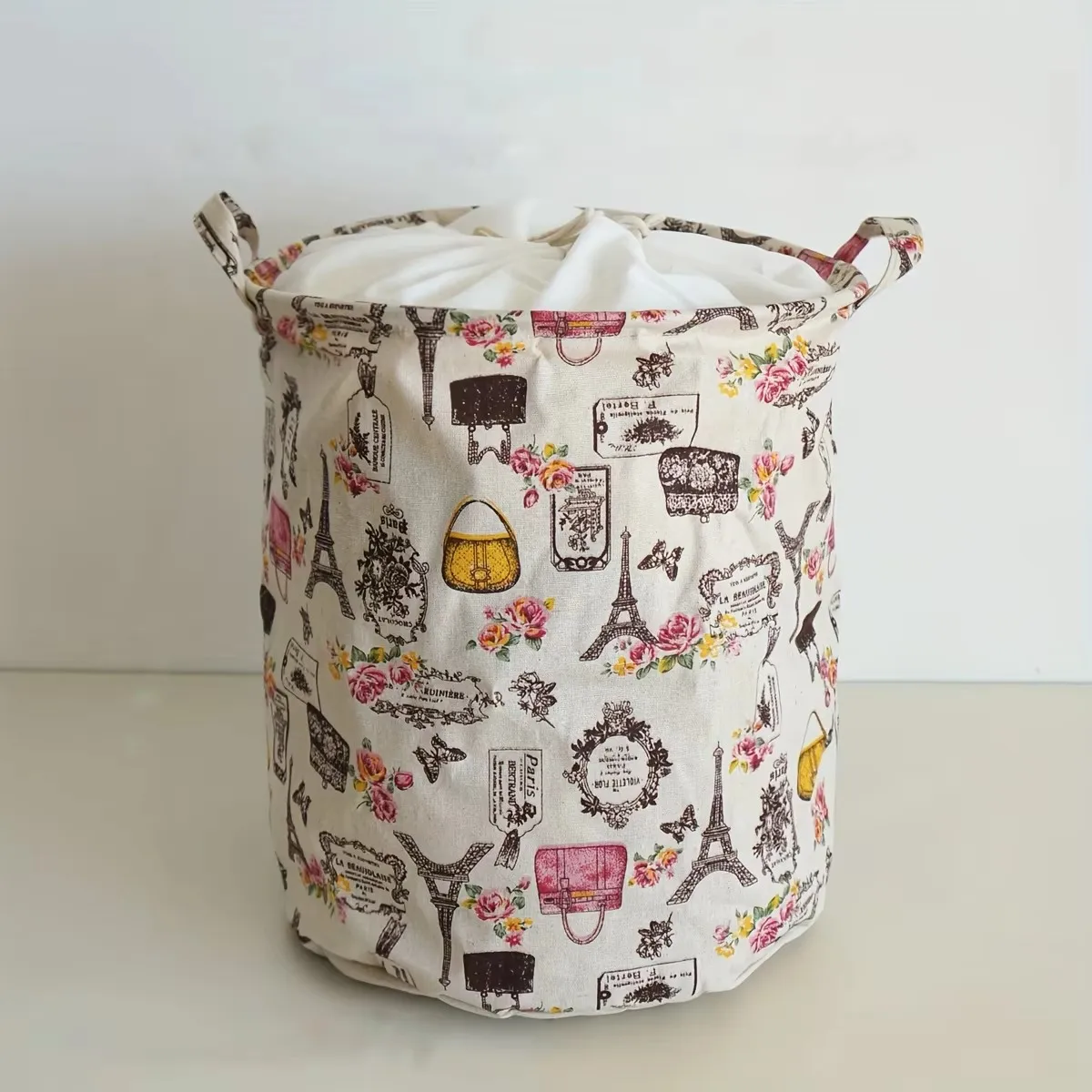Nordic Style Home Dirty Clothes Basket Foldable Drawstring Toy Dustproof Storage Bag Large Capacity Dirty Clothes Storage Basket
