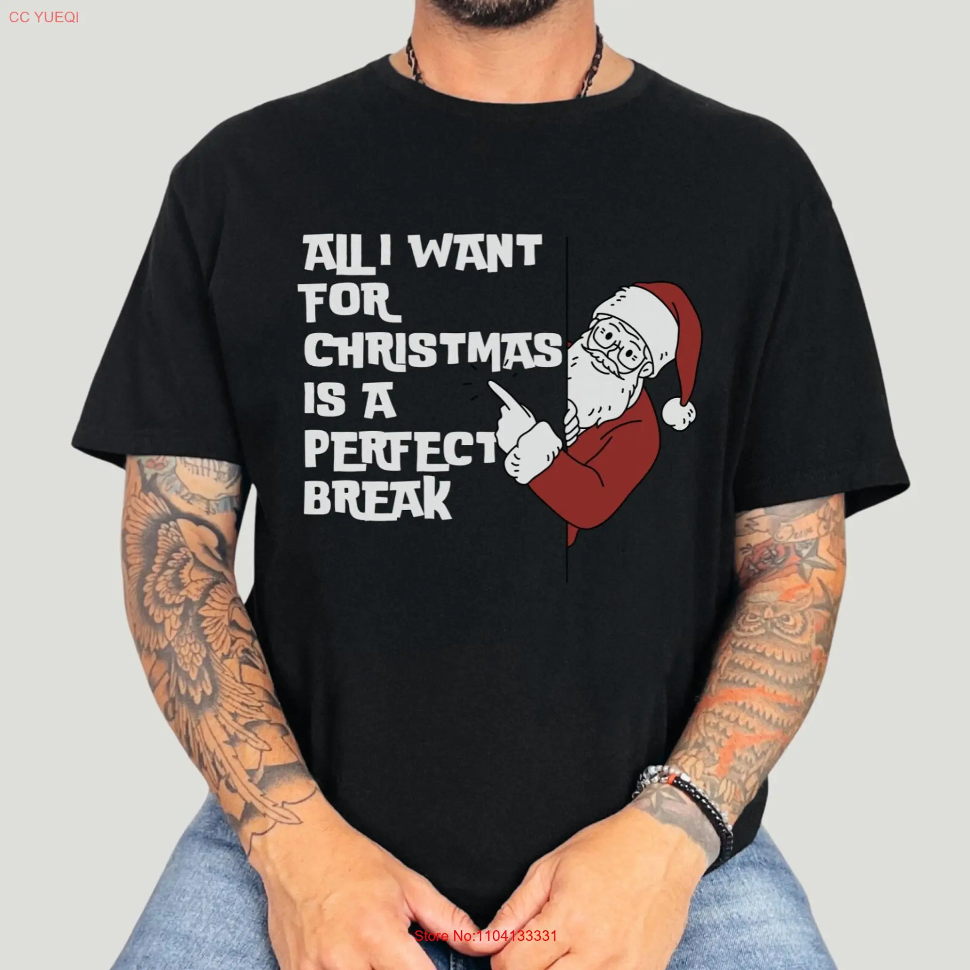 Christmas Billiards T Shirt Funny Pool Player Santa Snooker Perfect Break Lover Holiday 9 ball and 8