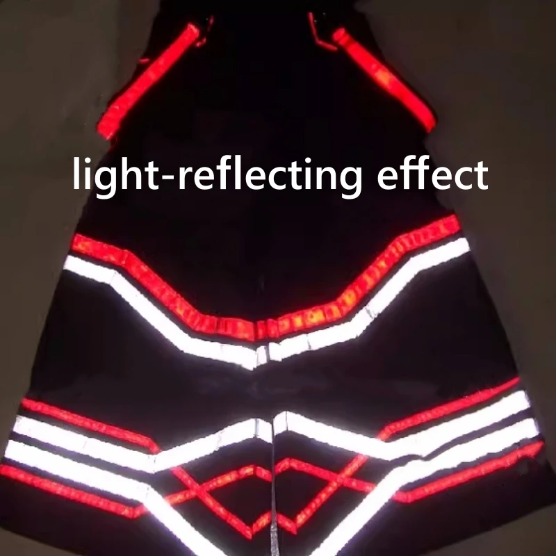 Melbourne Ghost Walk Shuffle Pants Cool Pattern Luminous Reflective Bell-bottoms Pants Fashion Dancing Trousers 2024 New Unisex