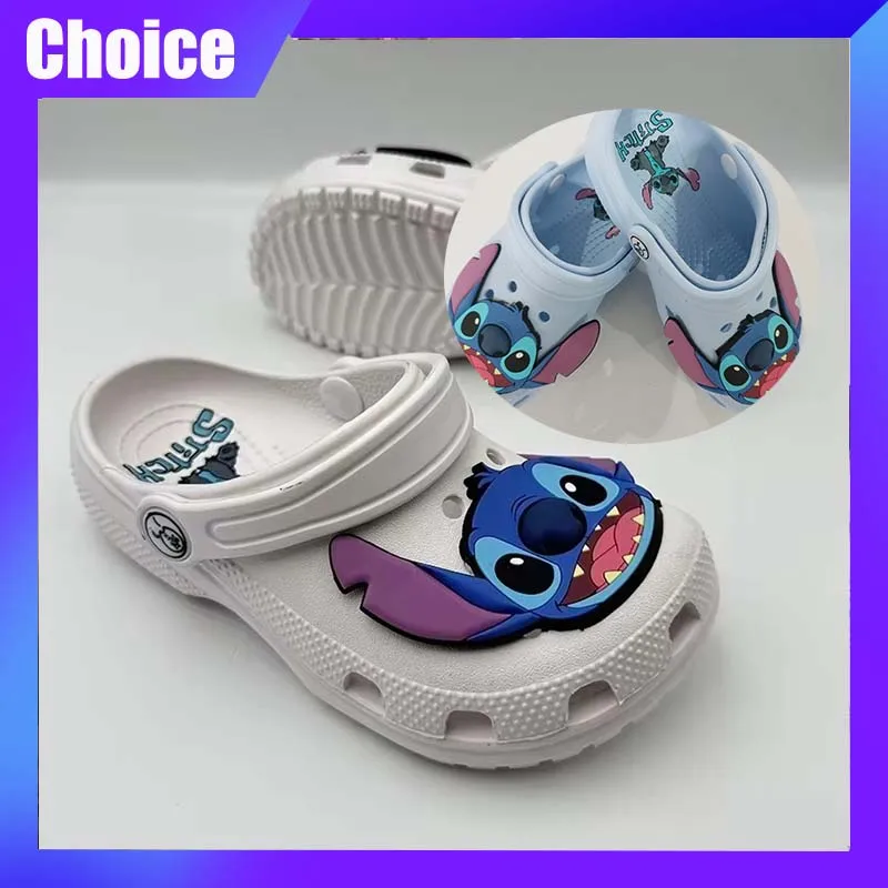 

Disney Stitch Adult Slippers Summer Cartoon Cute Waterproof Outdoor Sandals Casual Breathable Ankle-Wrap EVA Indoor Shoes Gift