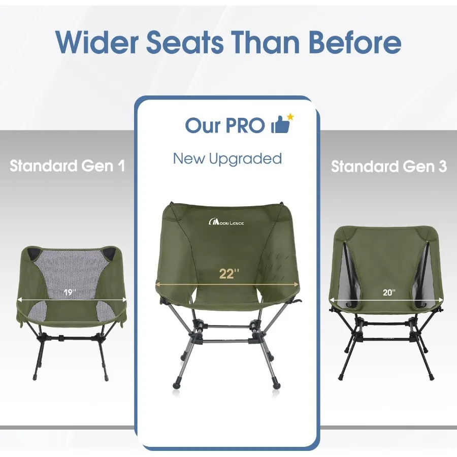 كرسي التخييم بالإضافة إلى حجم مريح مطور للمغامرات الخارجية لا يزال كرسي محمول مدمج وخفيف الوزن مثالي قابل للطي