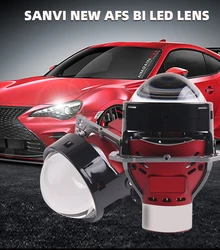 SANVI 3 inch AFS Bi Led Projector Lens with Hella 3R G5 Auto LED Projector Headlight 5500K 120W For H4 H7 9005 Car Acceesories