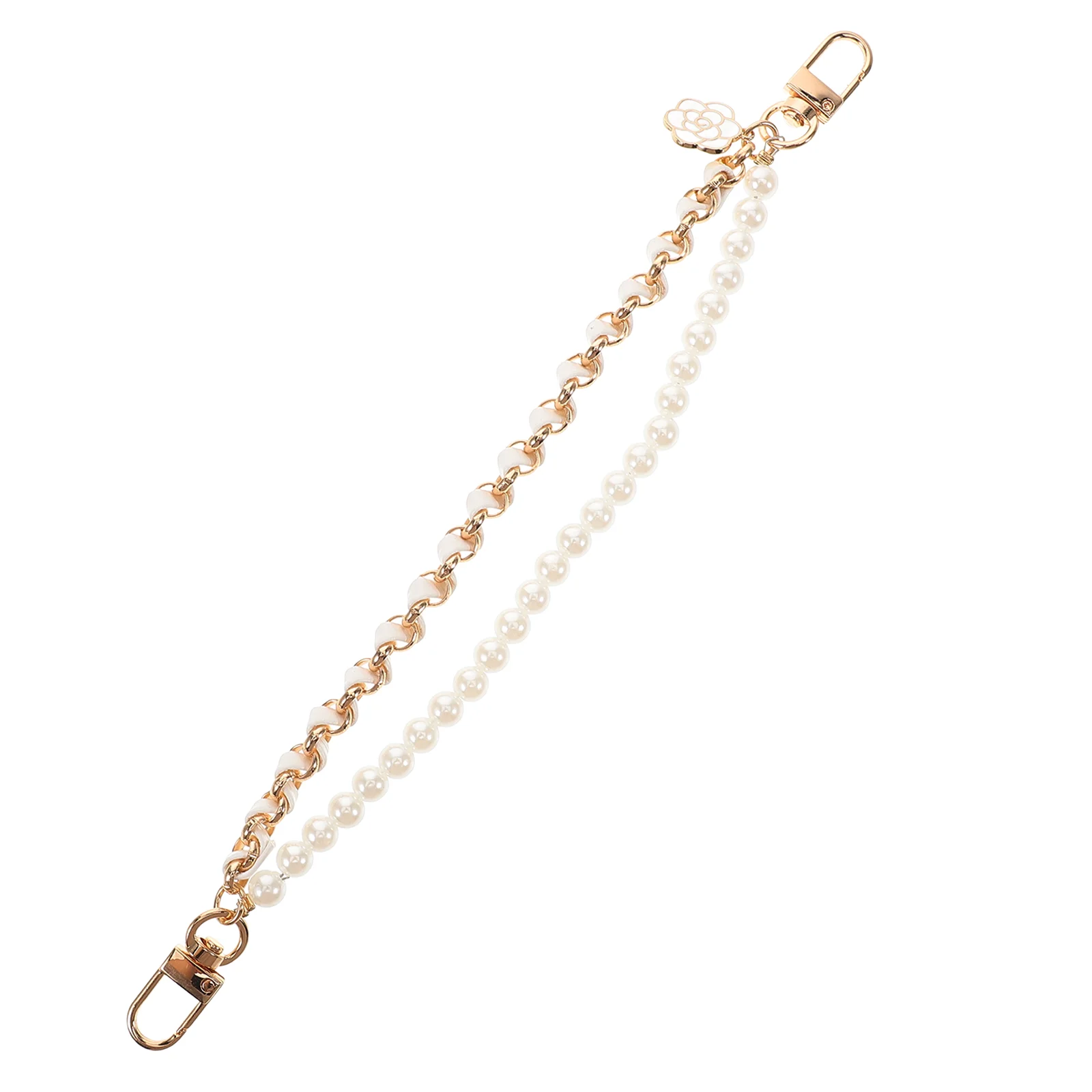 

Pearl Extension Chain Bag Accessories for Handbags Anti Theft Phone Strap Beaded Case Plastic Bracelet with Baseball Woman