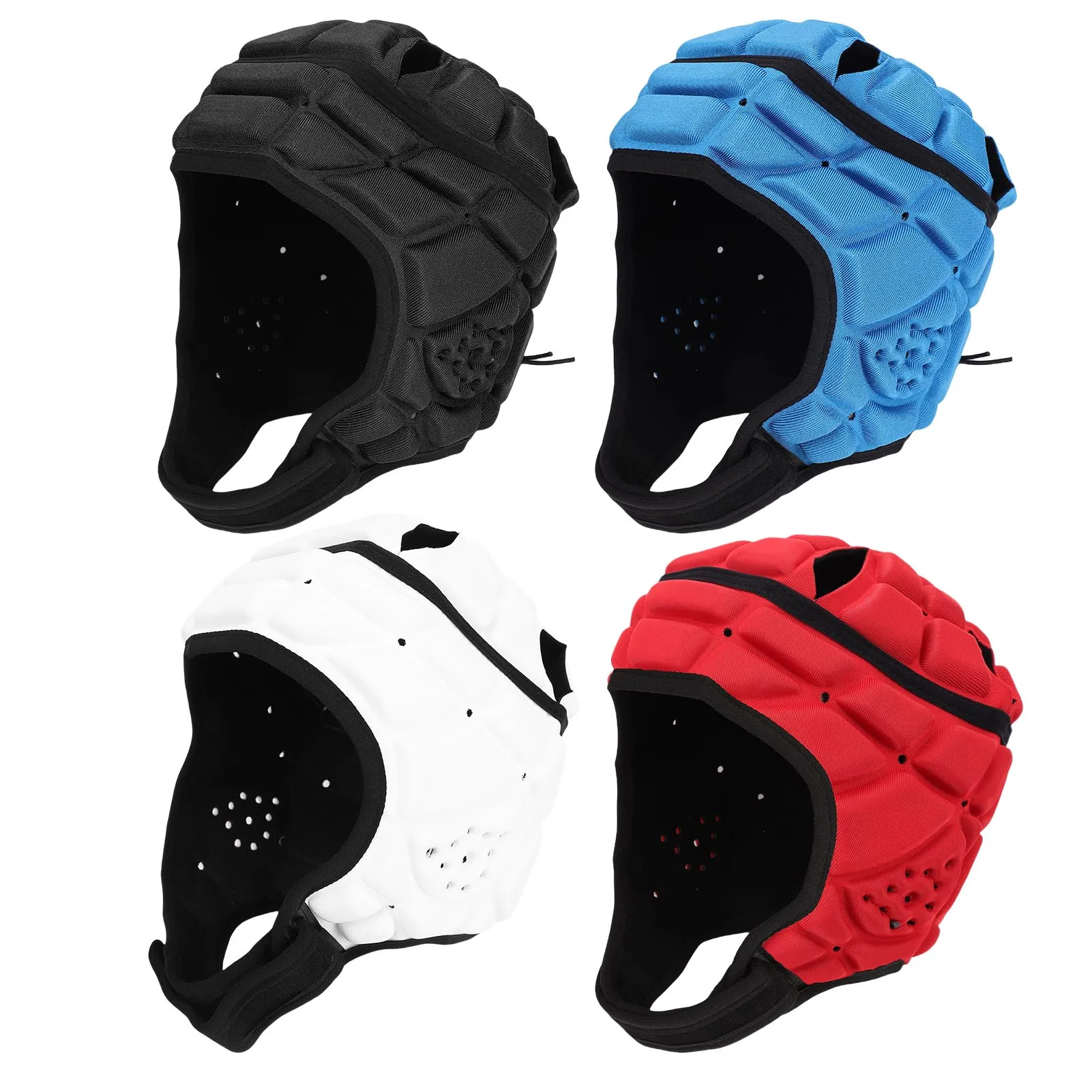 Soft Shell Helmet Rugby Padded Headgear EVA Sponge Ventilation Hole  Proof Breathable Adjustable for Youth for Soccer