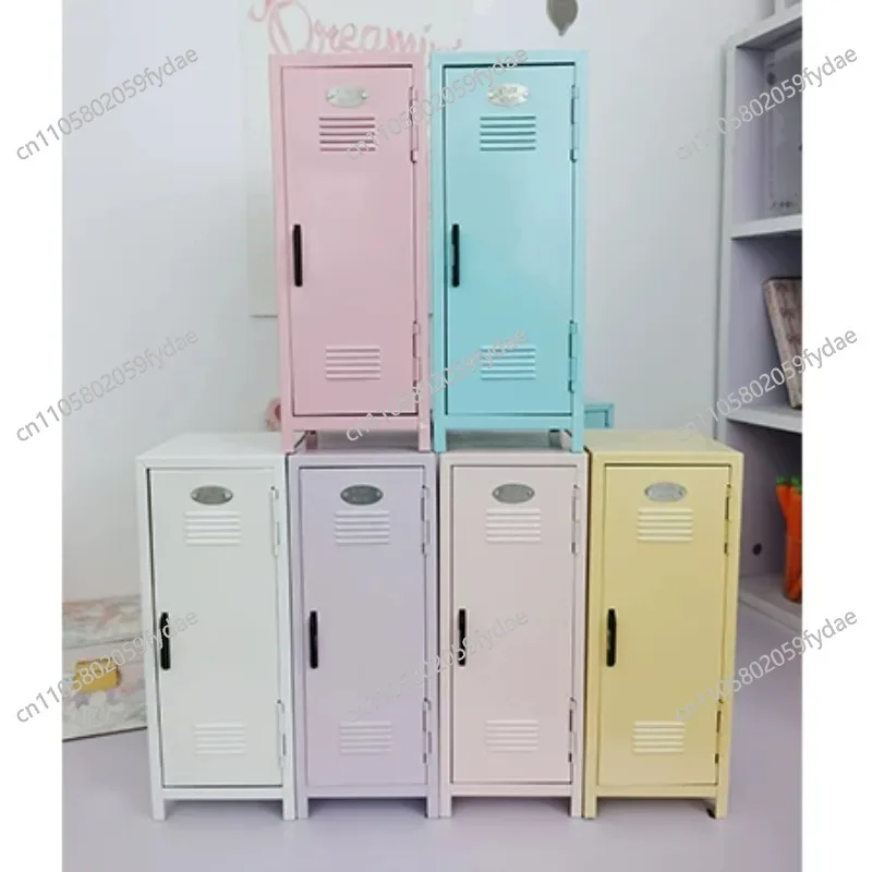 Iron Storage Box Dormitory Cosmetics Storage Cabinet Mini Desktop Small Items Mini Storage Cabinet
