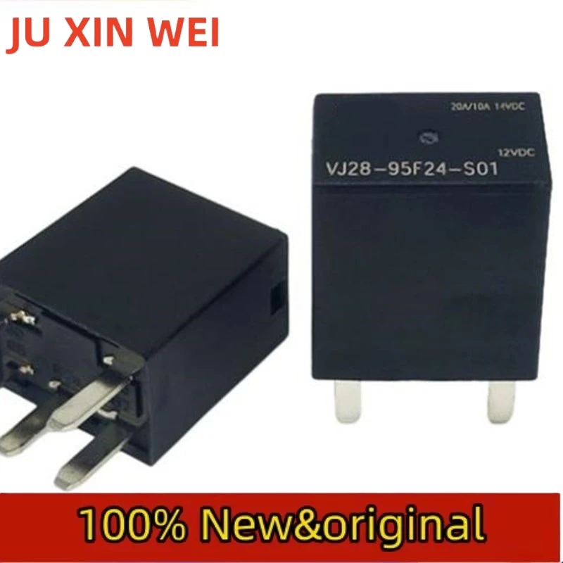 2PCS  VJ28-95F24-S01 5-pin new V9 car relay, one open and one closed, 12VDC 20A/10A