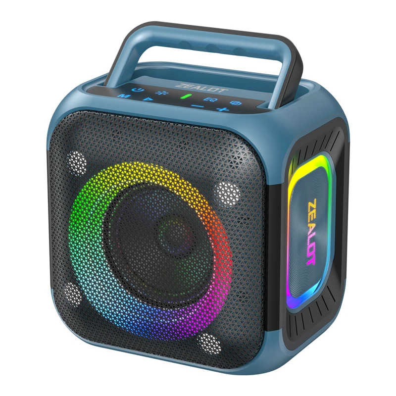 

ZEALOT OUTDOOR Wireless Speakers 30W with 6000mAh Battery 360° Surround Sound RGB Light - Perfect Gift for Music Lovers
