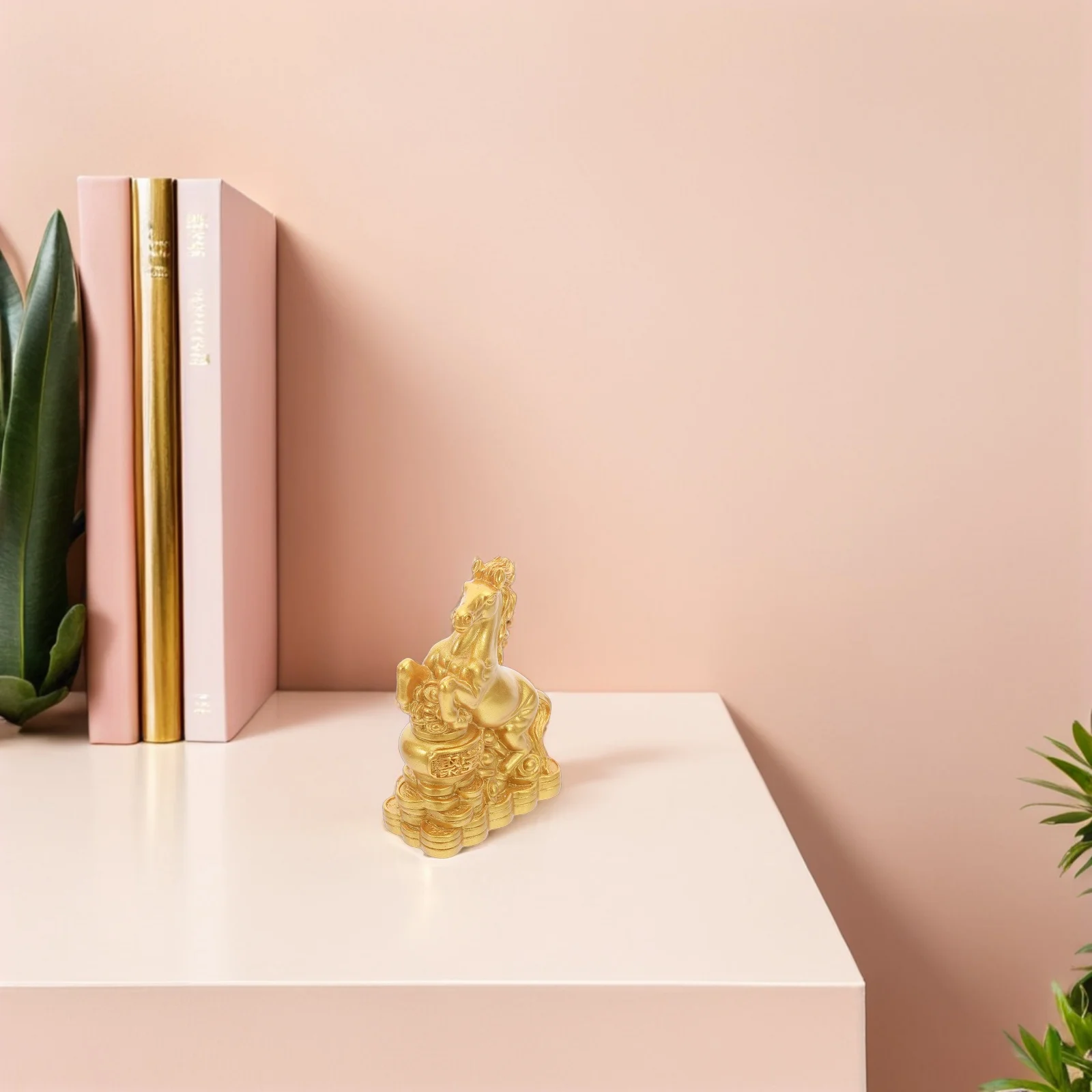 أنيقة الراتنج الحصان النحت اليدوية النمط الصيني ديكور المنزل محظوظ حلية 2026 السنة الجديدة هدية الراتنج الحصان محظوظ الحلي #2