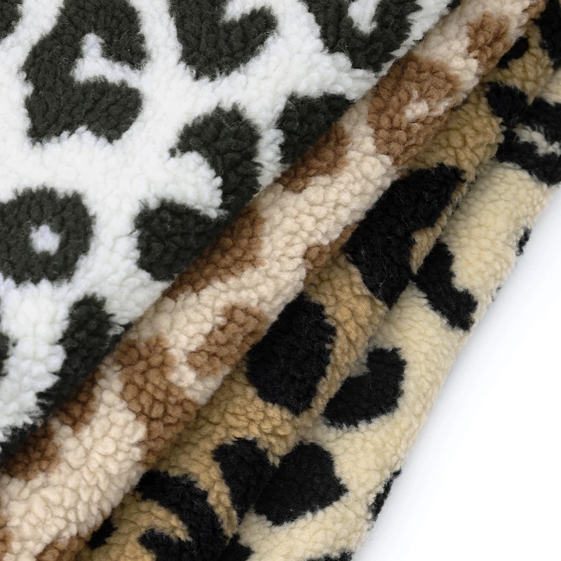 Thickened Leopard Print Lamb Wool Fabric For Winter Hoodies Vests Dolls Bedding Coats Handmade DIY Clothing Fabrics 0.5m/1m/2m