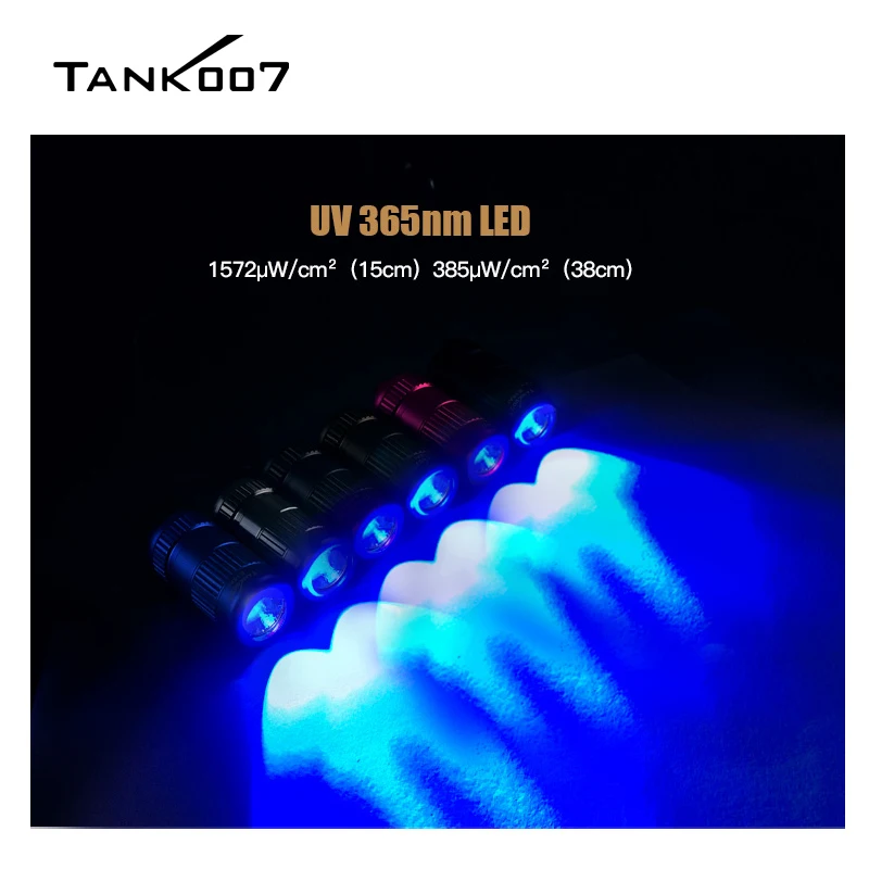 Imagem -02 - Lanterna Led Tocha Ultravioleta Mini Luzes Ultra Violetas 365nm Lâmpada de Inspeção Pet Ferramentas Detector de Mancha de Urina Tank007-uv