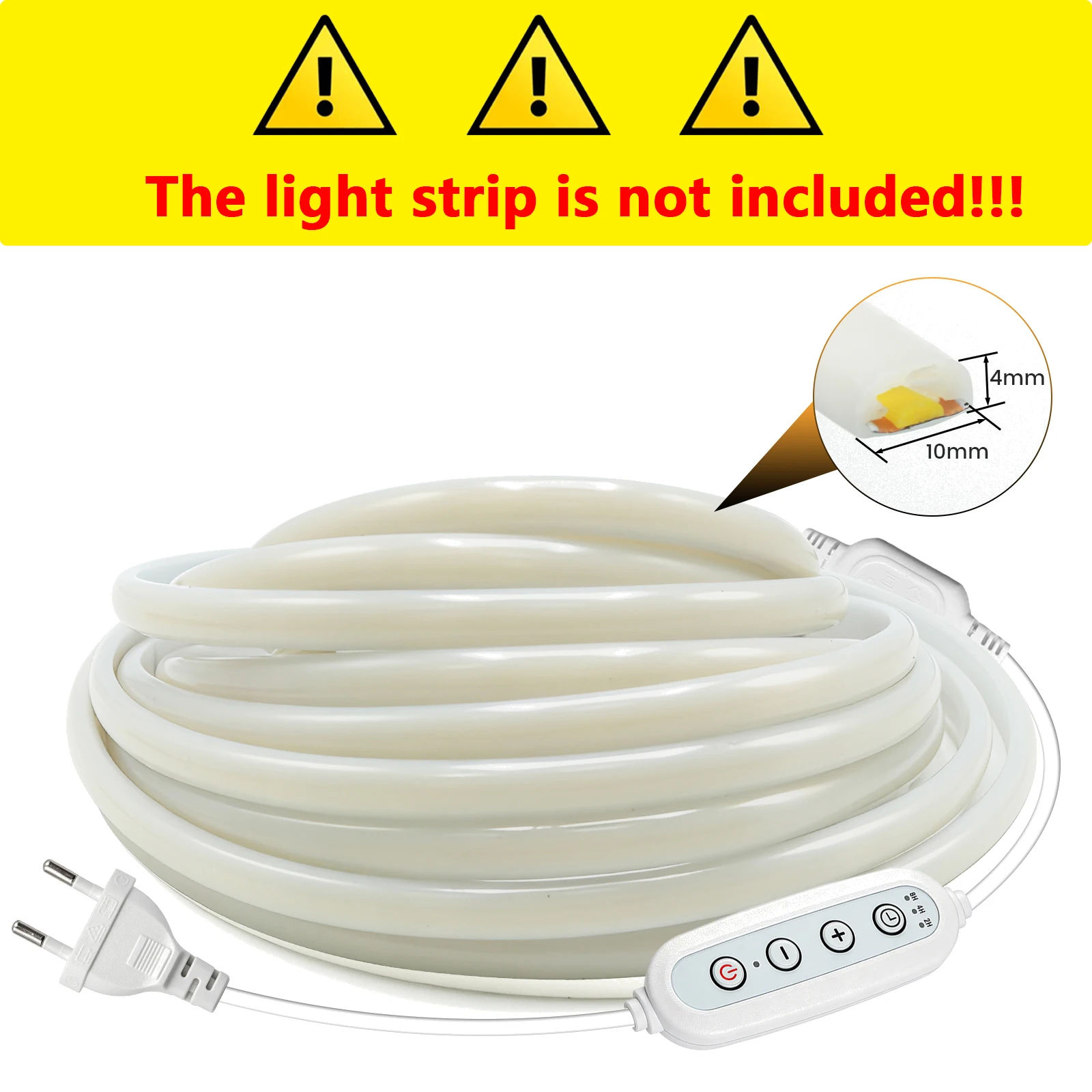 AC 220V 230V COB Strip Light Connector EU Power Plug 288 LEDs/m with 4Key Dimmer 100cm Led Light Cable Light Accessories Plug view 4