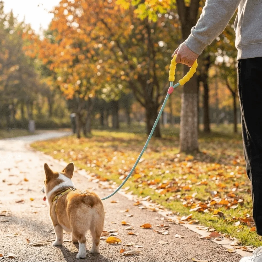 150cm Dog Leash Hands Free Adjustable Pet Training Rope Cloud Foam Cotton Handle Multi-functional Walking Leash Pet Walking