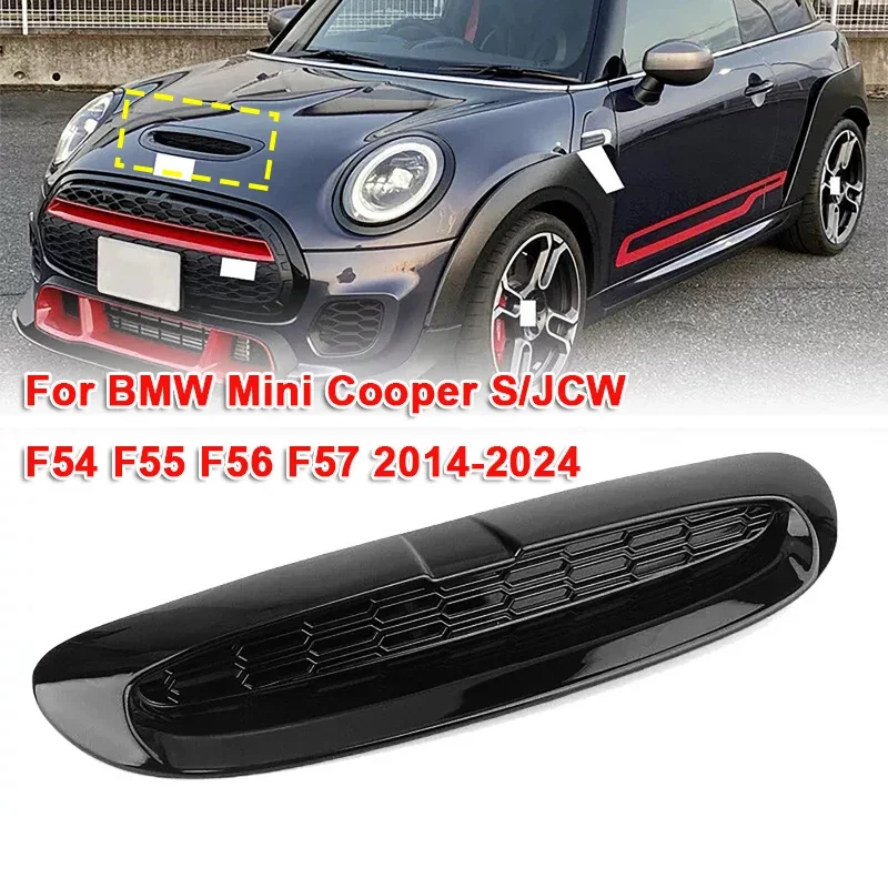 

Glossy Black Car Front Grille Hood Front Engine Bonnets Hood Fit for BMW Mini F54 F55 F56 F57 Cooper S/JCW 2014-2024