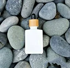

Square Dropper Rectangle White Glass Bottle with Bamboo Wrapped Dropper Natural Bamboo Roller Bottle with Glass Dropper Bundle